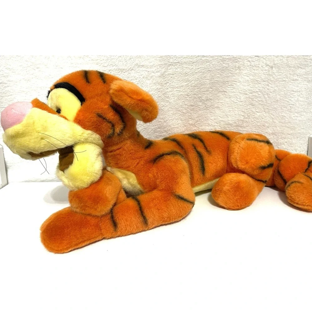 Vintage Disney Winnie the Pooh Tigger Lying Down Plush 21 Inch Toy Collectible